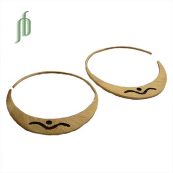 "Shiva Moon" Creolen Goud