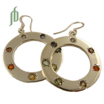 Circle of Happiness Chakra Oorbellen