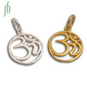 Ohmsymbool Bedeltje Cirkel Zilver of Goud