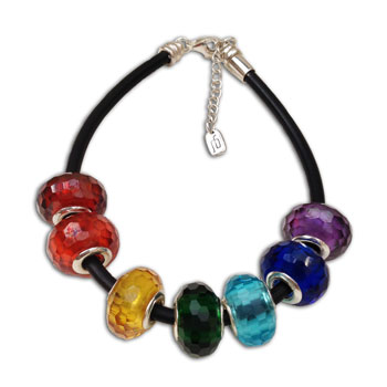 Charmas Chakra Beads Bedelarmband Gefacetteerd Rubber