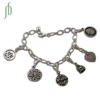 Buddha's Delight Charmas Bedel Armband Echt Zilver