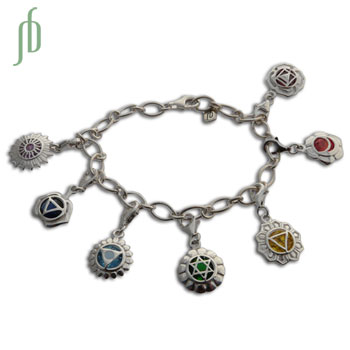 Zeven Chakras Bedel Armband 19 cm