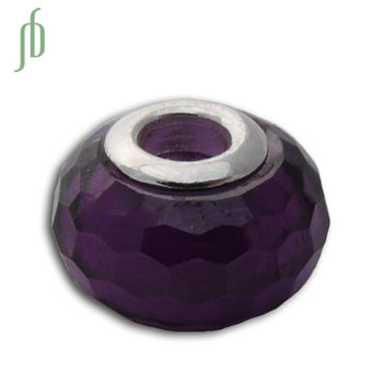 Kroonchakra Zirconia bedel Paars Gefacetteerd Pandora Compatible