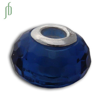 Voorhoofdchakra Glasbedel Blauw Gefacetteerd Pandora Compatible