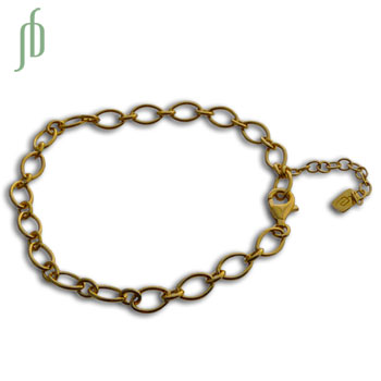 Charmas Armband Basis Ketting Oval Goud Vermeil