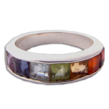 Rainbow Purity Chakra Ring